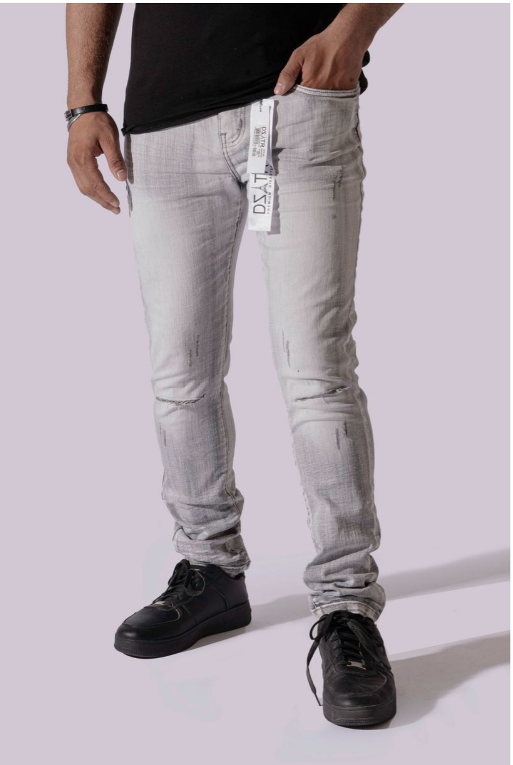 Premium Disaster Jean - Ice Grey front